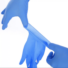 Load image into Gallery viewer, POWDER FREE BLUE NITRILE EXAM GLOVES 100CT-50 PAIRS