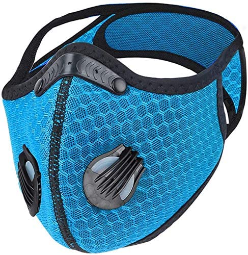 Sports Mask Blue Teal PM2.5 Carbon Filter Mesh Wholesale Cheapest, Buy Now, In Stock, USA, Wholesaler, Distributor,