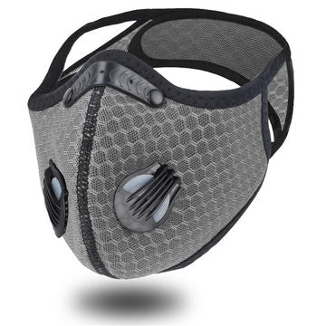 Sports Mask Grey PM2.5 Carbon Filter Mesh Wholesale Cheapest, Buy Now, In Stock, USA, Wholesaler, Distributor,