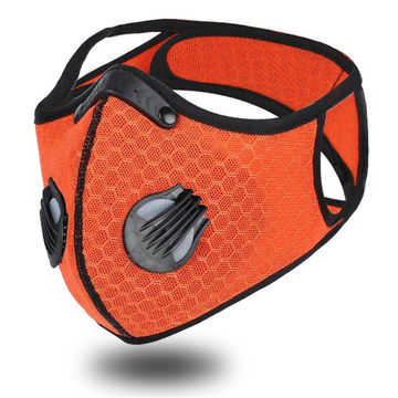 Sports Mask Orange PM2.5 Carbon Filter Mesh Wholesale Cheapest, Buy Now, In Stock, USA, Wholesaler, Distributor,