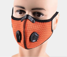 Load image into Gallery viewer, Sports Mask Orange PM2.5 Carbon Filter Mesh Wholesale Cheapest, Buy Now, In Stock, USA, Wholesaler, Distributor,
