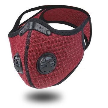 Sports Mask Red PM2.5 Carbon Filter Mesh Wholesale Cheapest, Buy Now, In Stock, USA, Wholesaler, Distributor,