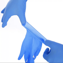 Load image into Gallery viewer, POWDER FREE BLUE NITRILE EXAM GLOVES 100CT-50 PAIRS
